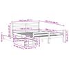 vidaXL Massivholzbett ohne Matratze Wei&szlig; 140x200 cm Kiefernholz