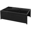 vidaXL 8-tlg. Garten-Lounge-Set mit Auflagen Poly Rattan Schwarz