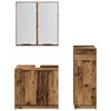 vidaXL Badezimmerm&ouml;bel-Set mit Schubladen 3 pcs Altholz Holzwerkstoff