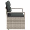 vidaXL Garten-Sofa mit Kissen 120 x 62 x 69 cm Poly-Rattan