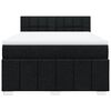 vidaXL Boxspringbett mit Matratze Schwarz 160x200 cm Stoff