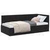 vidaXL Eckbettgestell mit Kopfteil Schwarz 90 cm x 200 cm Samt