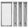 vidaXL Wandmontierter Kleiderst&auml;nder Grau Sonoma 84 x 10 x 80 cm