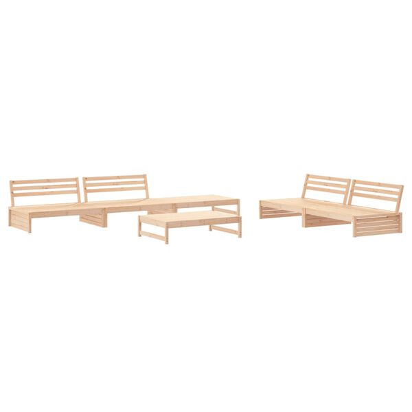vidaXL 6-tlg. Garten-Lounge-Set Massivholz Kiefer