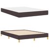 vidaXL Boxspringbett mit Matratze Dunkelbraun 140 x 190 cm Stoff