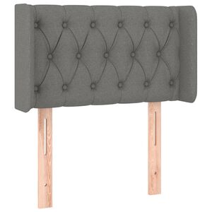 vidaXL Kopfteil mit Ohren Dunkelgrau 83x16x78/88 cm Stoff