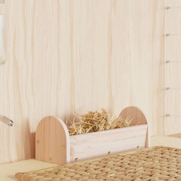 vidaXL Heuraufe f&uuml;r Kaninchen 28x10x10 cm Massivholz Tanne