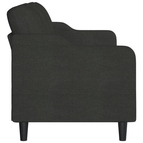 vidaXL 3-Sitzer-Sofa Schwarz 210 cm Stoff