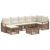 vidaXL Gartensofa-set 8 pcs Beige Poly-Rattan