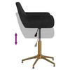 vidaXL Esszimmerstuhl Drehbar Schwarz Samt