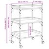 vidaXL K&uuml;chentrolley Altholz 50 x 35 x 75,5 cm Holzwerkstoff
