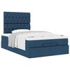 vidaXL Ottoman-Bett mit Matratze Blau 120x200 cm Stoff