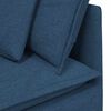 vidaXL Modulares Sofa mit Kissen Stoff Blau