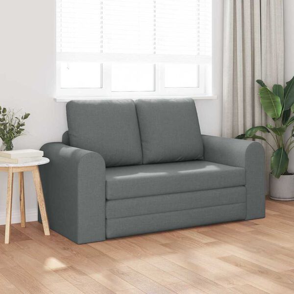 vidaXL Schlafsofa 60cm Dunkelgrau Stoff