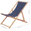 vidaXL Strandstuhl Klappbar Stoff und Massivholz Blau