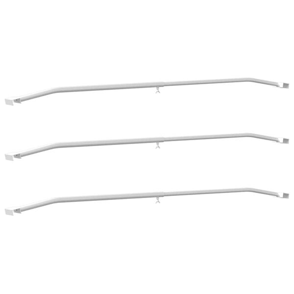 vidaXL Planehalterung f&uuml;r Anh&auml;nger 3 pcs Silber 100-145 cm Aluminium