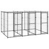 vidaXL Outdoor-Hundezwinger Stahl mit &Uuml;berdachung 7,26 m&sup2;