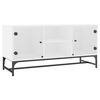 vidaXL TV-Schrank mit Glast&uuml;ren Wei&szlig; 102x37x50 cm