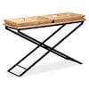 vidaXL Konsolentisch Mangoholz Massiv 130 x 40 x 80 cm