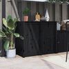 vidaXL T&uuml;ren f&uuml;r Outdoor-K&uuml;che MEPPEL 2 Stk. Schwarz 50x9x82 cm Kiefernholz