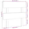 vidaXL Kopfteil Weiß 93,5x3x81 cm Massivholz Kiefer