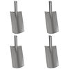 vidaXL Schaufelkopf 4 pcs Silber 43 x 17 cm Pulverbeschichteter Stahl