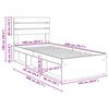 vidaXL Bettrahmen Sonoma 100 x 200 cm Massives Kiefernholz