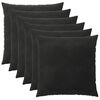 vidaXL Kissenbezug 6 pcs HEERLEN Schwarz 80 x 80 cm Samt