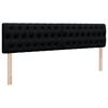 vidaXL Ottoman-Bett mit Matratze & LEDs Schwarz 160x200 cm Stoff