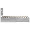 vidaXL Bettrahmen Graue Sonoma und Silber 75 x 190 cm Holzwerkstoff