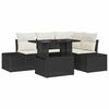 vidaXL Gartensofa-set 5 stk. Schwarz und Creme Poly-Rattan