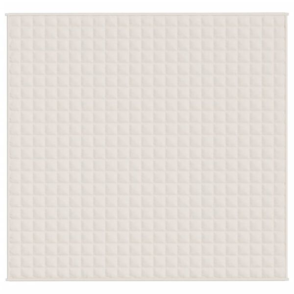 vidaXL Gewichtsdecke Hellcreme 220x240 cm 11 kg Stoff