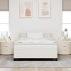 vidaXL Boxspringbett Creme 140 x 200 cm Cordstoff