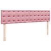 vidaXL Ottoman-Bett mit Matratze Rosa 200x200 cm Samt