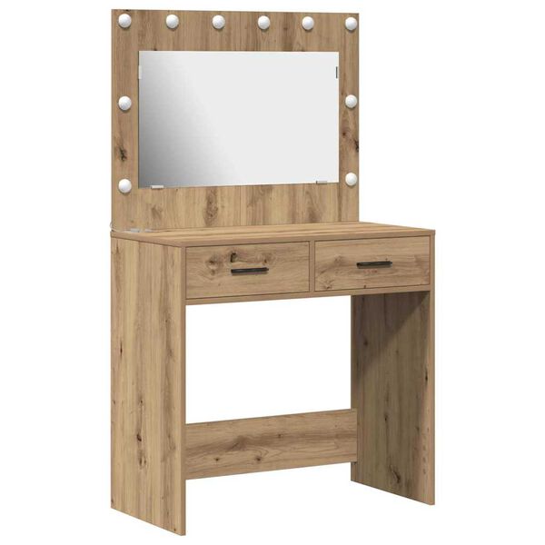 vidaXL Schminktisch Artisan-Eiche 78,5 x 41 x 135 cm Holzwerkstoff
