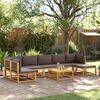 vidaXL 8-tlg. Gartensofa-Set mit Kissen Holz Akazie & Seil