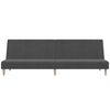 vidaXL Schlafsofa 2-Sitzer mit Fu&szlig;hocker Dunkelgrau Stoff