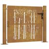 vidaXL Gartentor 100x75 cm Cortenstahl Bambus-Design