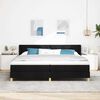 vidaXL Boxspringbett mit Matratze Schwarz 200 x 200 cm Stoff