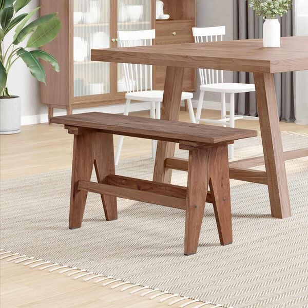 vidaXL Bank Natur 100 x 30 x 50 cm Massivholz Altholz