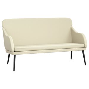 vidaXL Sitzbank Creme 110x76x80 cm Kunstleder