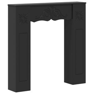vidaXL Kaminumrandung Schwarz 102 x 20 x 102 cm Holzwerkstoff