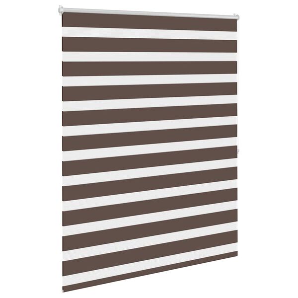 vidaXL Zebra-Rollo 140,9 x 175 cm, Stoffbreite 136,7 cm, Kaffeebraun