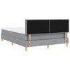 vidaXL Boxspringbett mit Matratze Hellgrau 140 x 200 cm Stoff