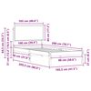 vidaXL Bettgestell mit gepolstertem Kopfteil Taupe 100 x 200 cm