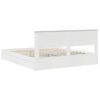 vidaXL Aufbewahrungsbett mit Kopfteil Wei&szlig; 180 x 200 cm Holzwerkstoff