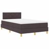 vidaXL Boxspringbett mit Matratze Dunkelbraun 120 x 190 cm Stoff