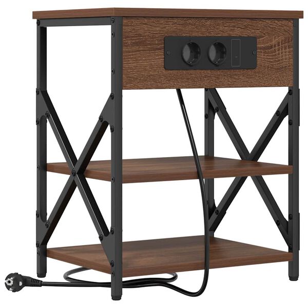 vidaXL Nachttisch Braun Eichen-Optik 41 x 31 x 51 cm Holzwerkstoff