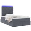 vidaXL Bett mit Stauraum und LED Dunkelgrau 120 x 200 cm Samt