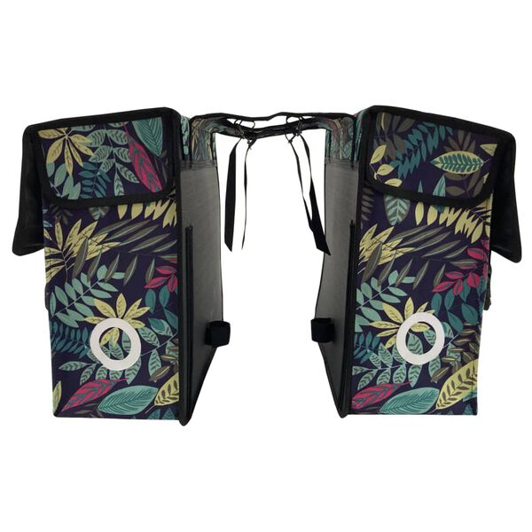 Willex Doppel-Fahrradtasche City Forest 34 L Gr&uuml;n